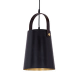 Lampe suspension en métal avec support en cuir lampe suspendue lampe suspendue table à manger plafonnier style vintage