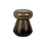 Vase en verre Excelente de Present Time, vue de face avec base solide.
