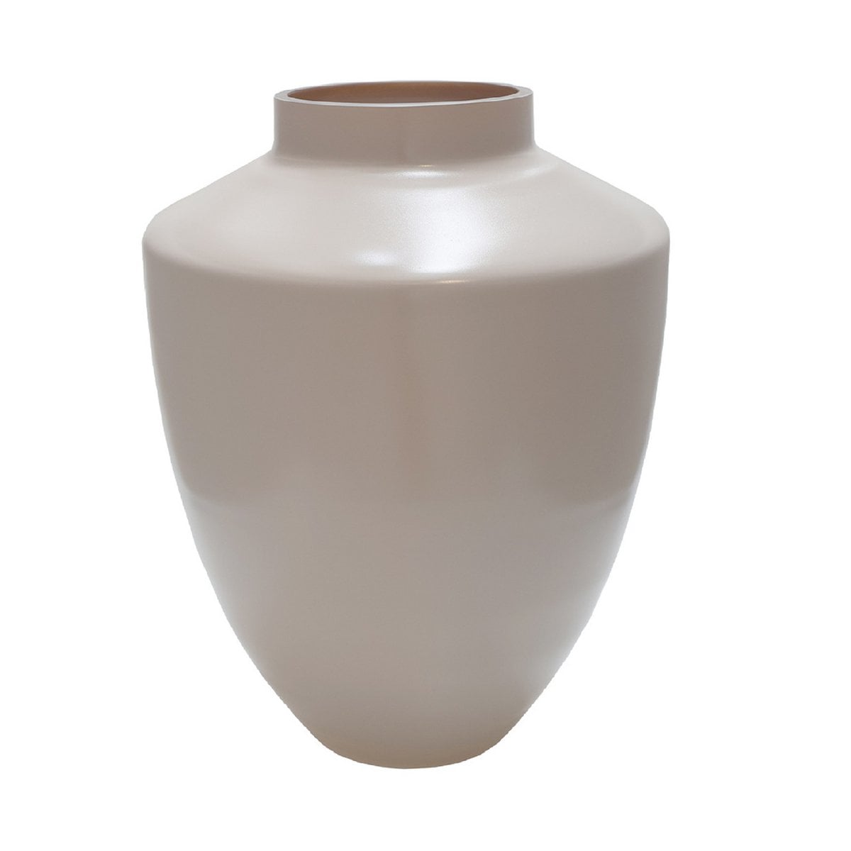 Vase Tujela ivoire mat, soufflé à la bouche, design élégant