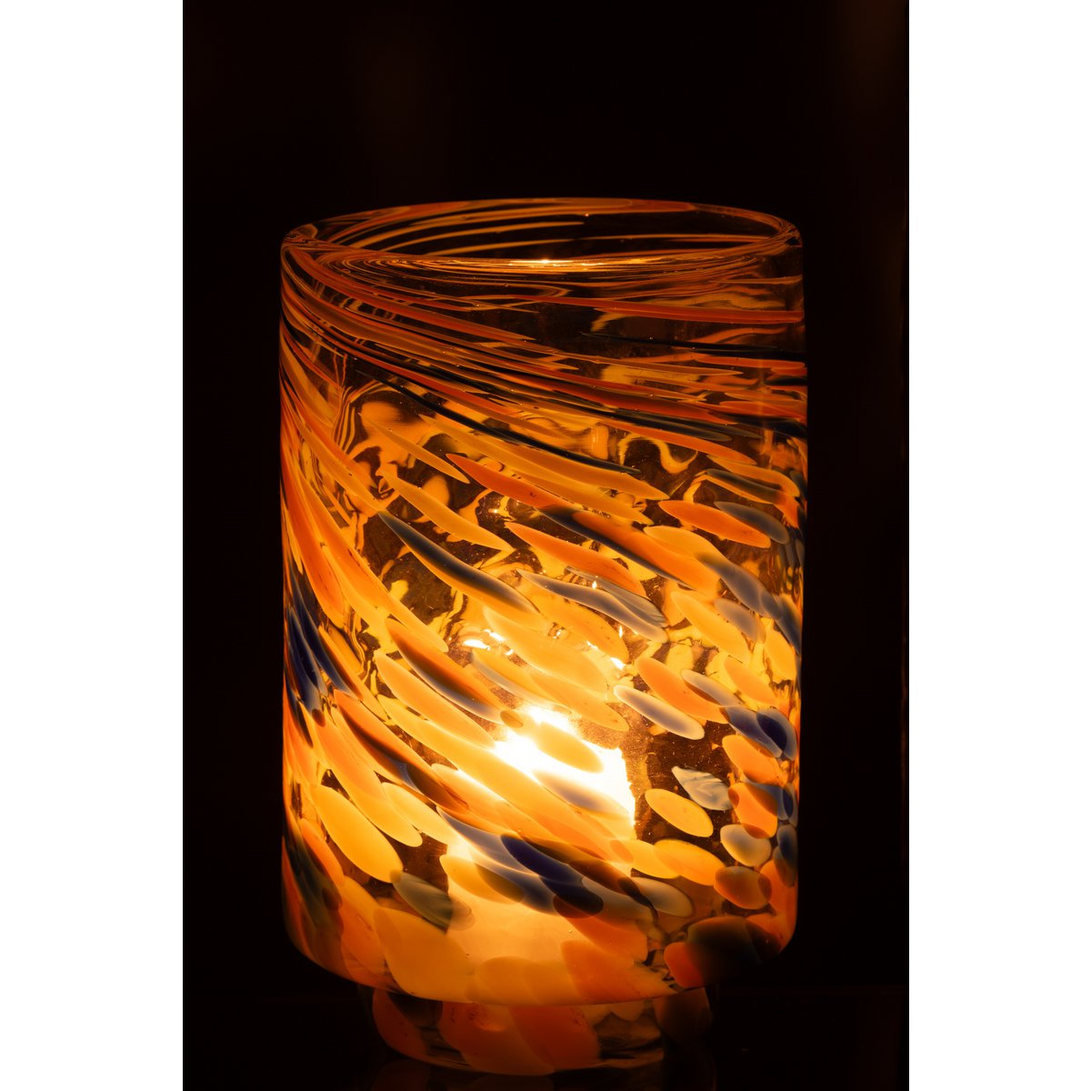 Détail du vase Arun J-Line, texture en verre