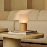 Lampe à poser rechargeable Ingmar bois clair