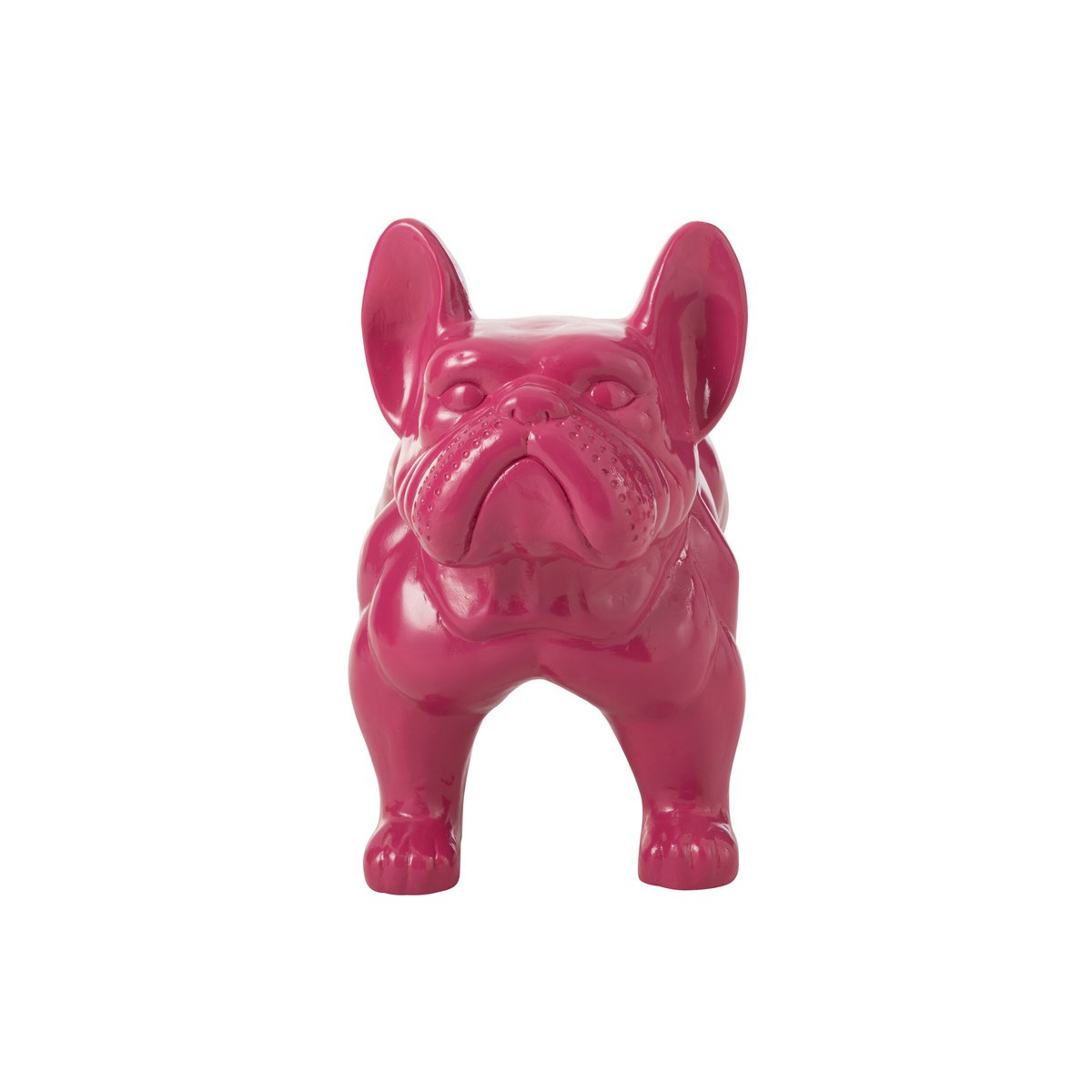 Bulldog en bois rose de J-Line sur fond neutre