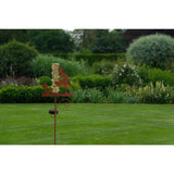 Brochettes de terre solaire LED H: 95 cm, pour l'extérieur, des brochettes en métal et en verre et en plastique en brun, avec LED intégrée