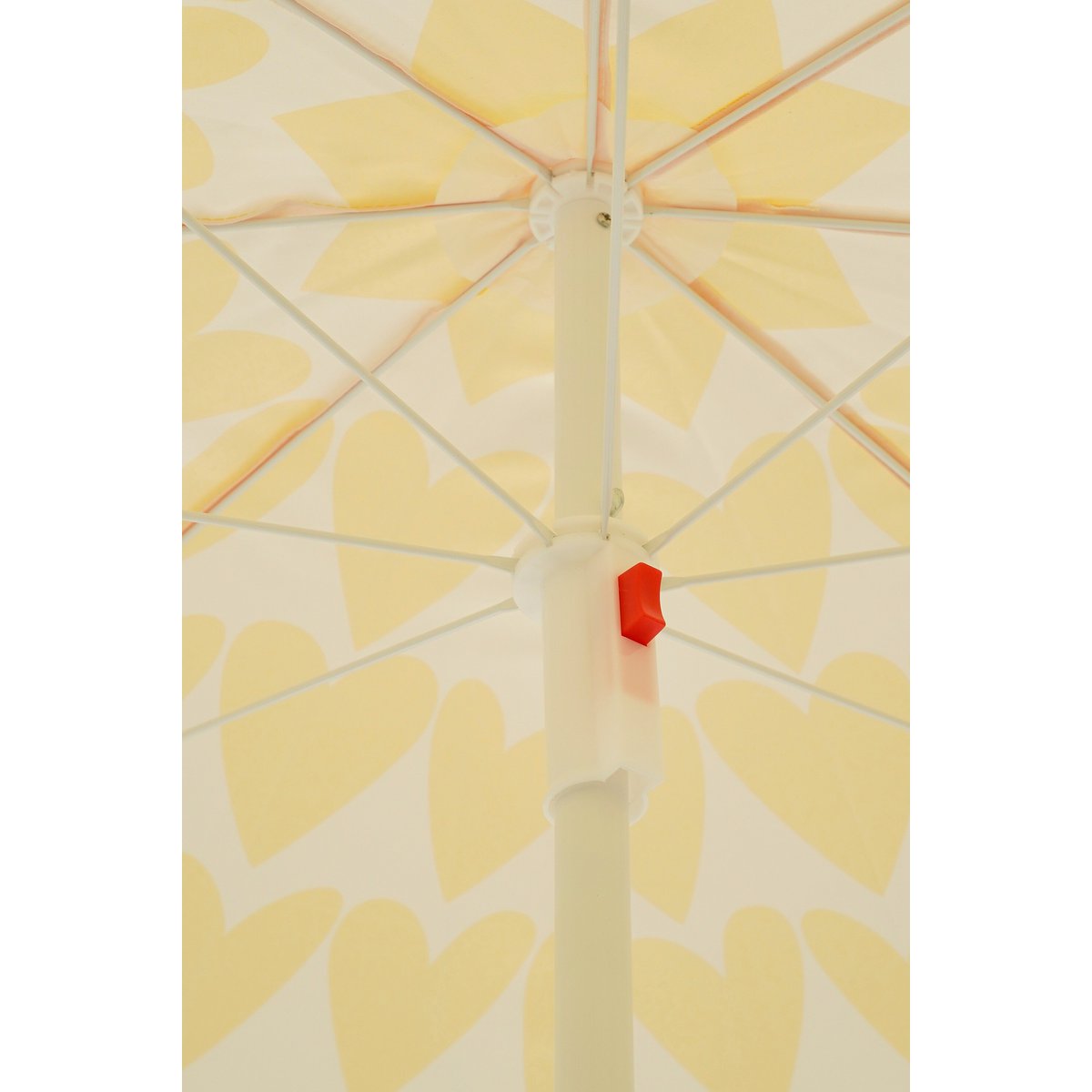 Parasol Coeur Geel avec imprimé cœur, élégant et pratique