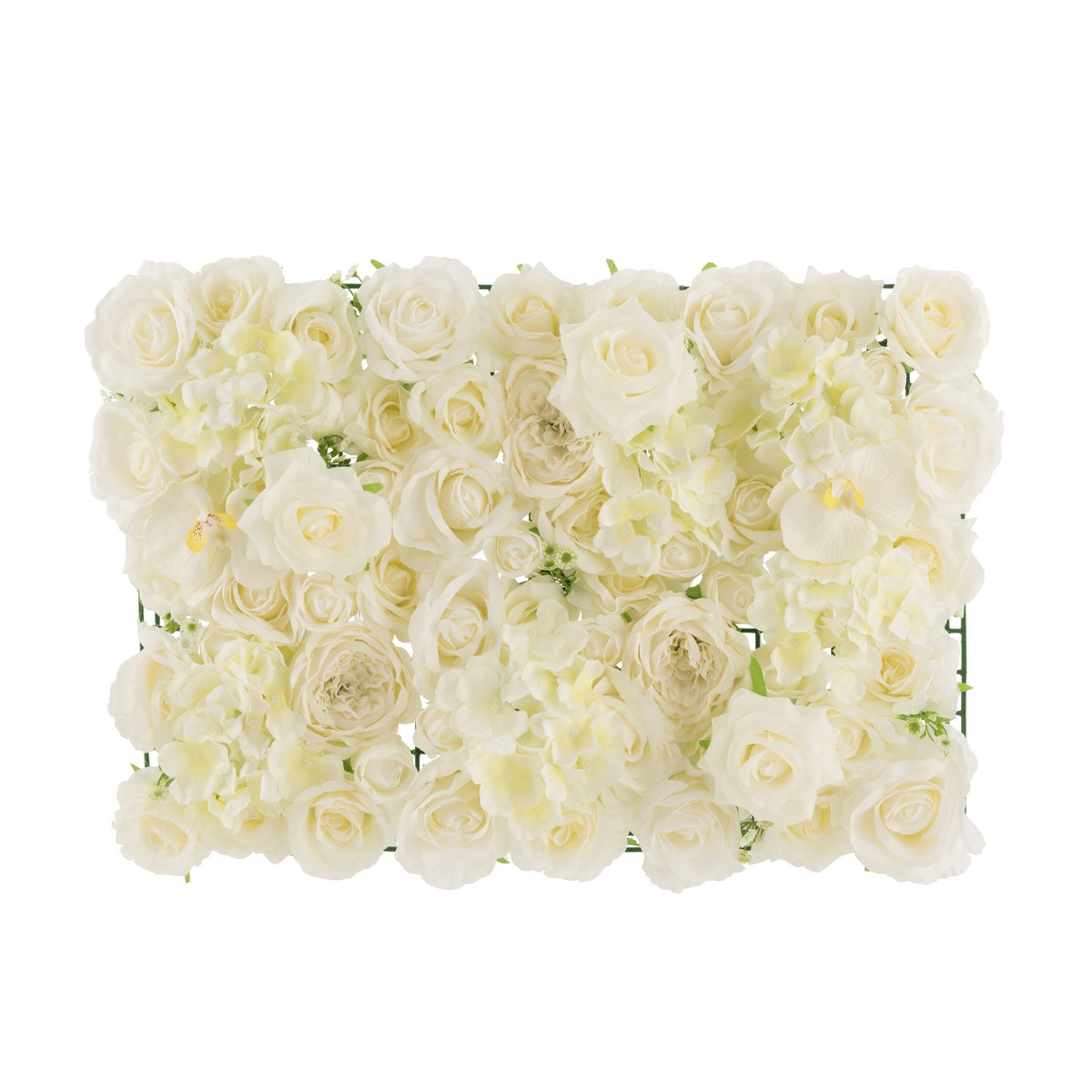 Panneau Flower Mix Blanc de J-Line, vue de face montrant les détails floraux.