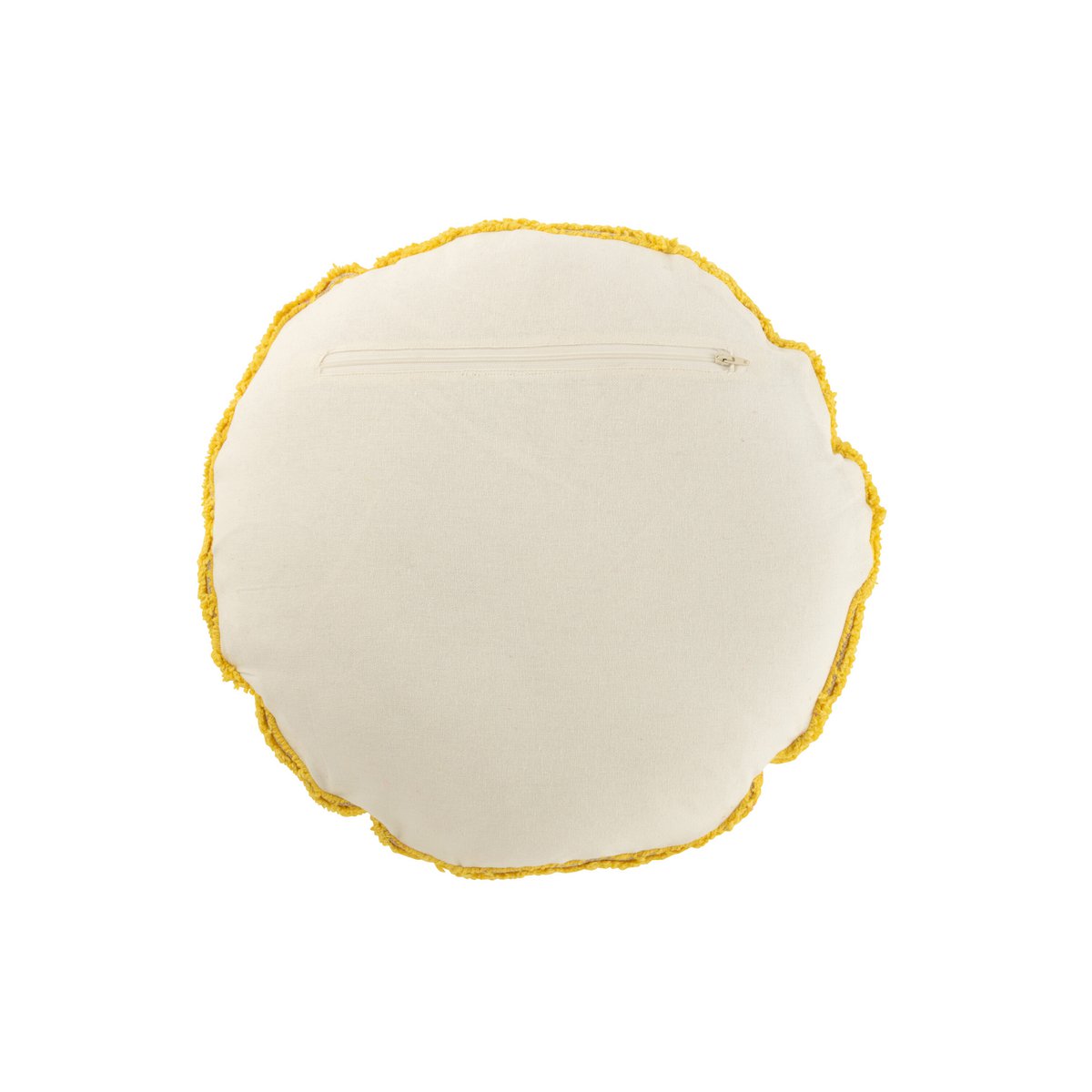 Détail du coussin Smiley Tufted J-Line, texture en coton