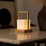Lampe de table rechargeable Noah marron clair