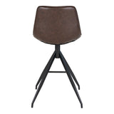Chaise de comptoir Monaco avec design moderne et pieds en métal noir
