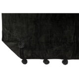 Plaid noir J-Line plié, vue de côté
