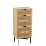 Commode J-Line 5 tiroirs sur fond neutre