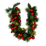 Décoration extérieure de vrille de Noël à LED "Noel" en métal et en plastique en vert et en or, avec des LED fermement intégrées