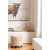 Vue de la décoration murale Yak avec éclairage, soulignant les textures