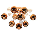 Plafond "explosion" métal et verre, versions G9, plafond pour salle à manger, salon, couloir ou bureau, Ø57 cm