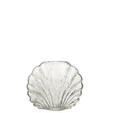 Vase J-Line Shell - verre - transparent - petit - 17 cm de haut
