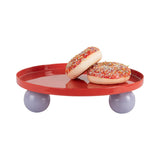 Vue rapprochée du plateau Double Funky avec détails des pieds sphériques