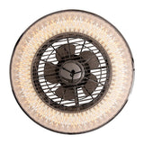 Plafond LED "Viento" avec ventilateur, en métal et en plastique, avec des LED intégrées, éclairage pour le salon ou le bureau