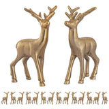 Décoration Figure Cerf Ve 8x 2 pièces Table Décoration Animal Figure Silver O. Décoration de Noël en métal en or