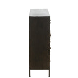 Détail du métal et du bois de l'armoire J-Line