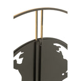Horloge murale J-Line Klok en métal noir et or, design moderne