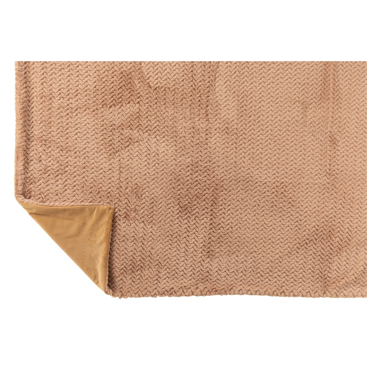 Détail de la couverture J-Line en polyester, couleur camel
