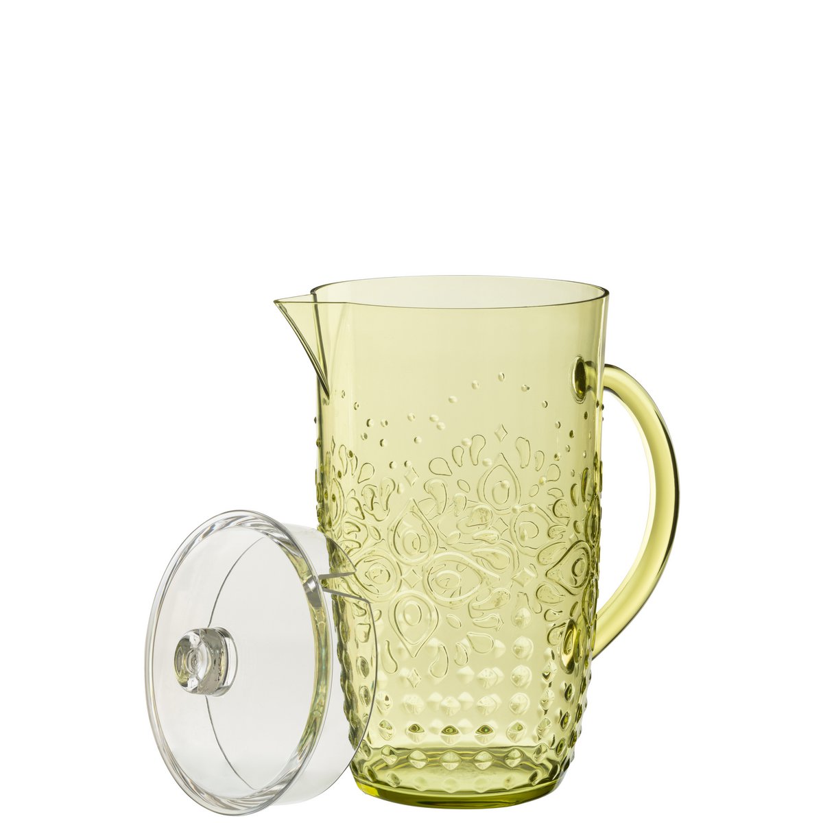 Carafe J-Line en plastique vert, design contemporain et élégant