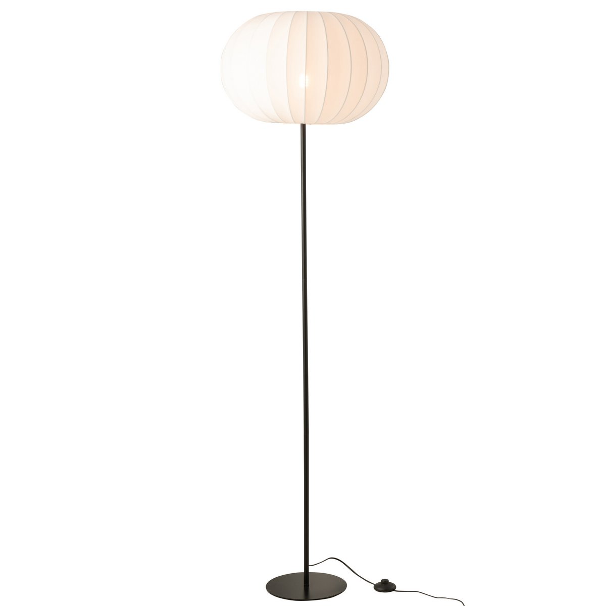 Lampe J-Line en métal blanc vue de face, design moderne
