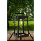 Lampe décorative LED, pour l'extérieur, décoration métal et plastique en noir, avec LED intégrée