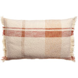 Coussin jacquard Jane Multico sienne, tissu bouclette doux et élégant