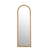 Miroir J-Line sur pied - verre/bois de sapin - naturel - 162 x 52 cm