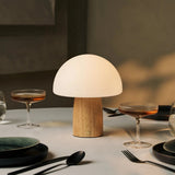 Lampe de table sans fil élégante Mia marron clair