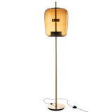 Lampadaire J-Line marron, détail du verre