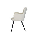 Fauteuil à oreilles blanc perle (Lot de 2)
