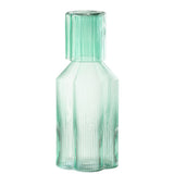 Carafe Fiore J-Line en verre aqua, vue de face
