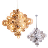 PENDANT LAMP "SPHERE" Ø 75 cm, AU S et verre avec différentes structures, éclairage pour le salon, la salle à manger ou le bureau.