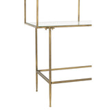 Étagère J-Line 3 niveaux - métal/verre - or