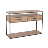 Console J-Line Zigzag en bois et métal vue de face