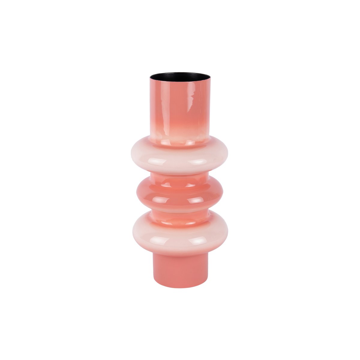 Vase Grato Moyen en métal or rosé, vue de face
