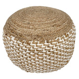 Pouf ottoman en jute environ 50x50 cm tabouret décoratif pouf en jute naturel ottoman coussin de sol ottoman