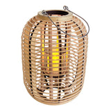 Décol Light "Korbinien", y compris une bougie à LED solaire pour le jardin et la terrasse, de Rattan de nature légère, hauteur de lampe solaire 32 cm