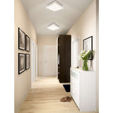 Plafond LED "Trondheim" avec capteur, 25 x 25 cm, avec une LED fermement construite