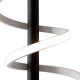 Lampe debout à LED "Belleza", lampadaire moderne en métal et en plastique en noir et blanc, avec des LED fermement intégrées, 140 hauts, l'éclairage pour le salon, la salle à manger, la chambre ou le bureau.