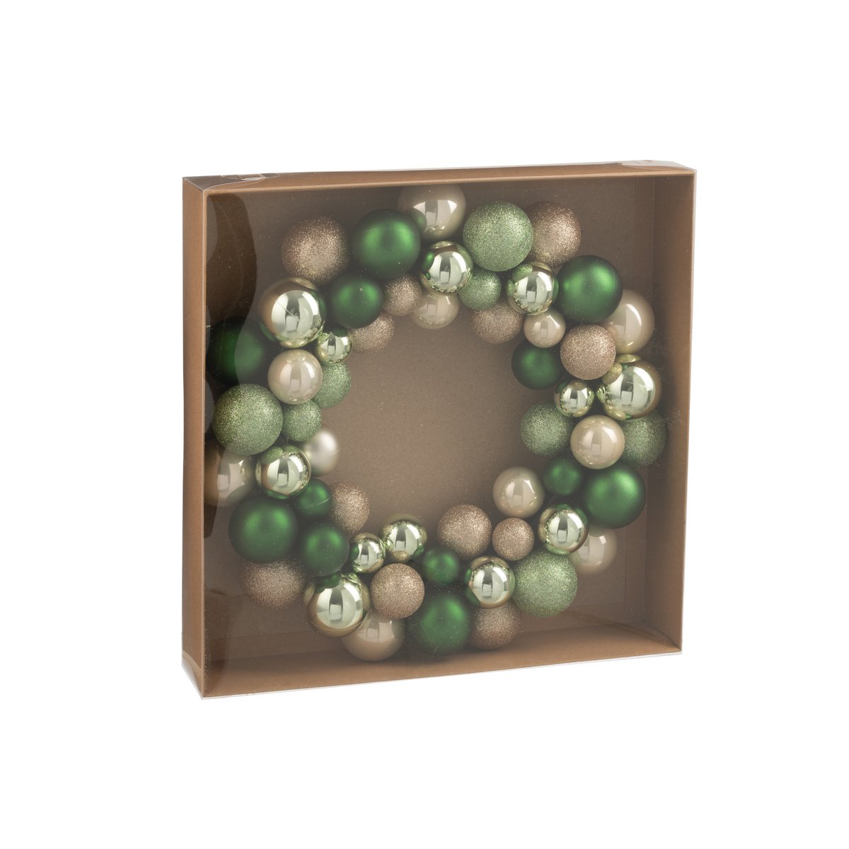 Détail de la couronne de Noël J-Line, matériaux et couleurs