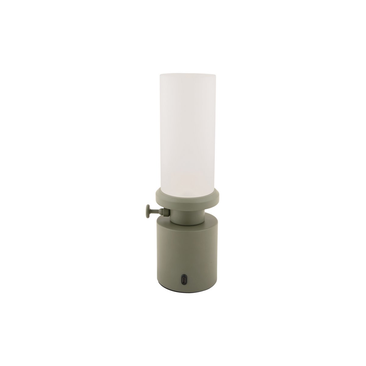 Détail de la lampe Camp LED montrant son design futuriste