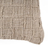 La Housse de Coussin Lin Damier - Naturel