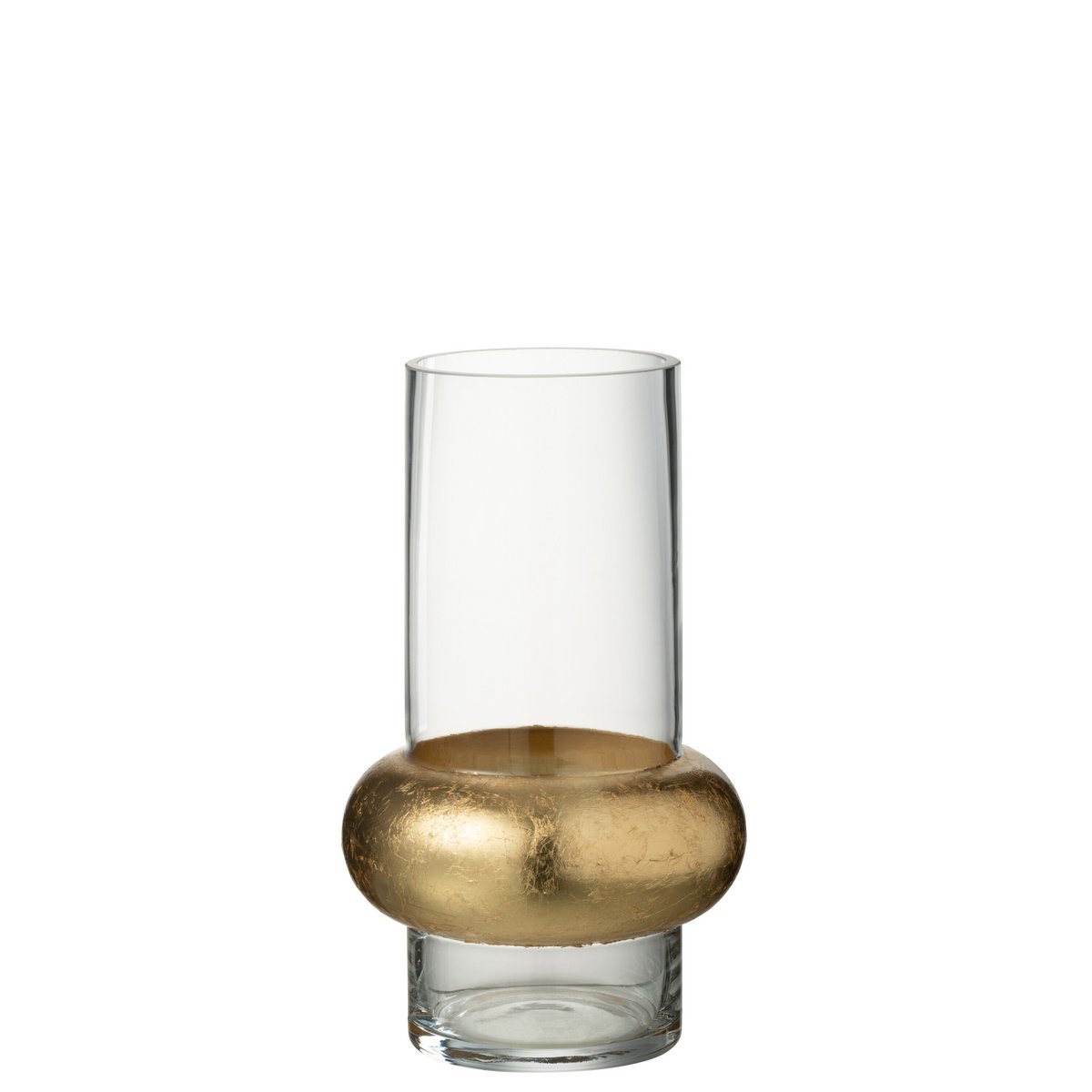 Vase Cylindre Anneau Bas Verre Transparent Petit de J-Line, détail du verre