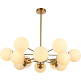 Lampe suspendue Gina Blanc Or 12 Lumières