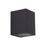 Lampe murale extérieure "Cubus", en métal et en verre en anthracite, socket gu10