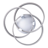 Plafonnier LED en aluminium brossé blanc 58 cm
