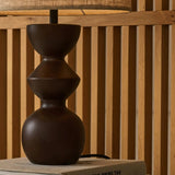 Lampe à poser Kai en bois naturel marron