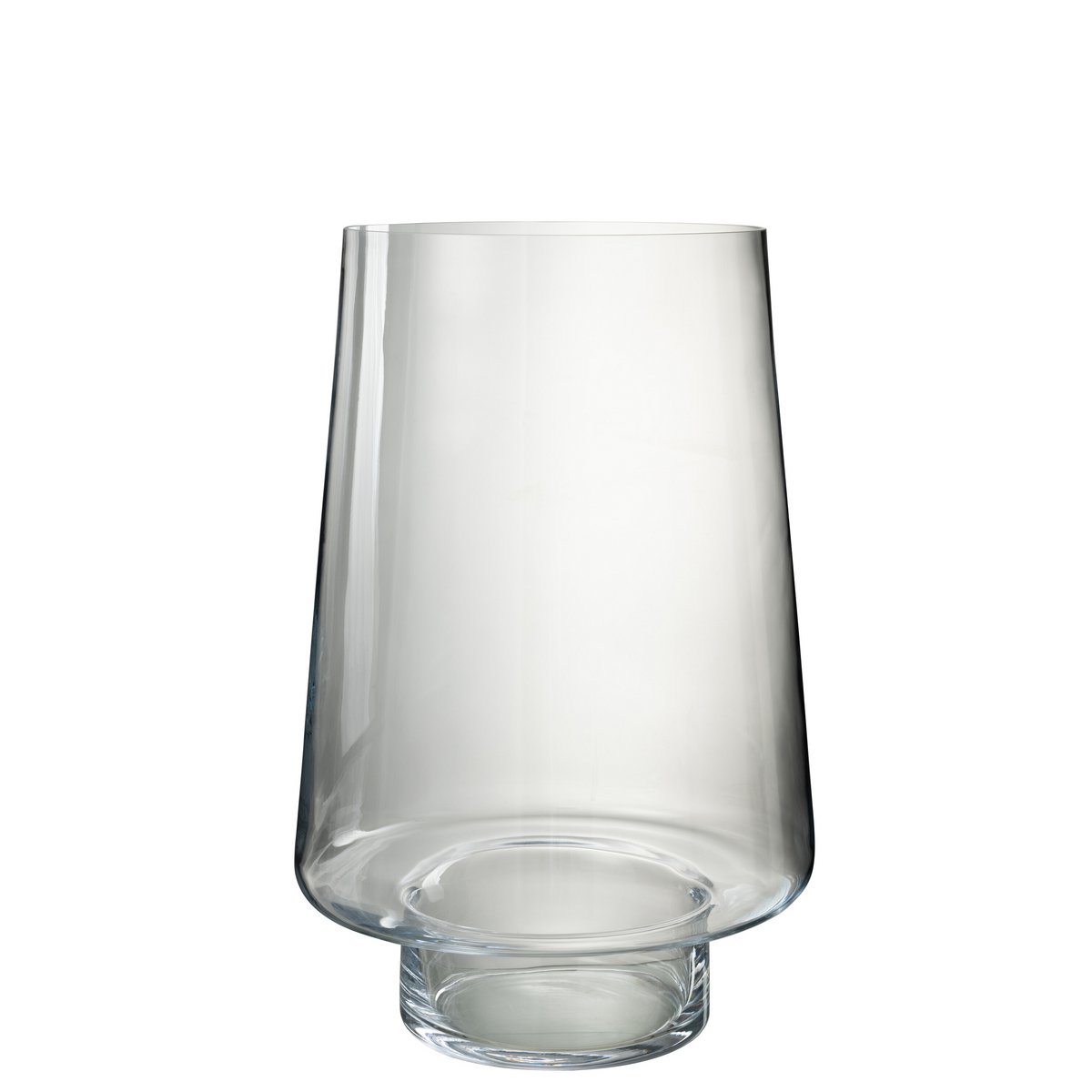 Photophore en verre transparent J-Line, design moderne et élégant